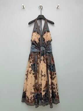 Zimmermann Ascension Plunge Halterneck Dress